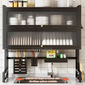 2 Layer Kitchen Over the Dish Rack With Cover