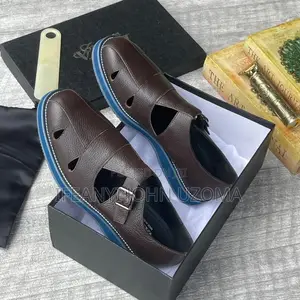 Quality Leather Brown and Black Sandals