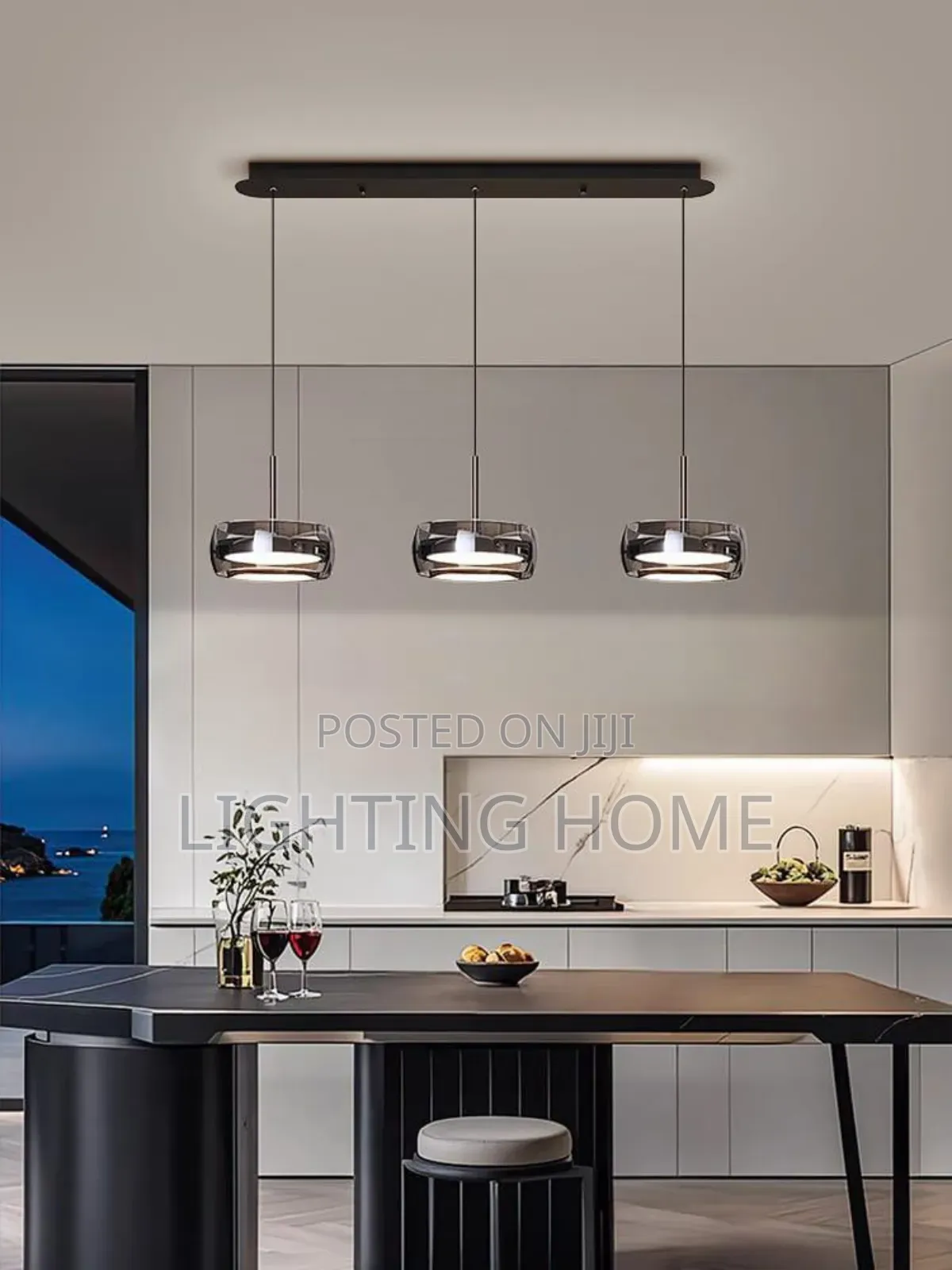 Glass Nodic Pendant Light 3in1