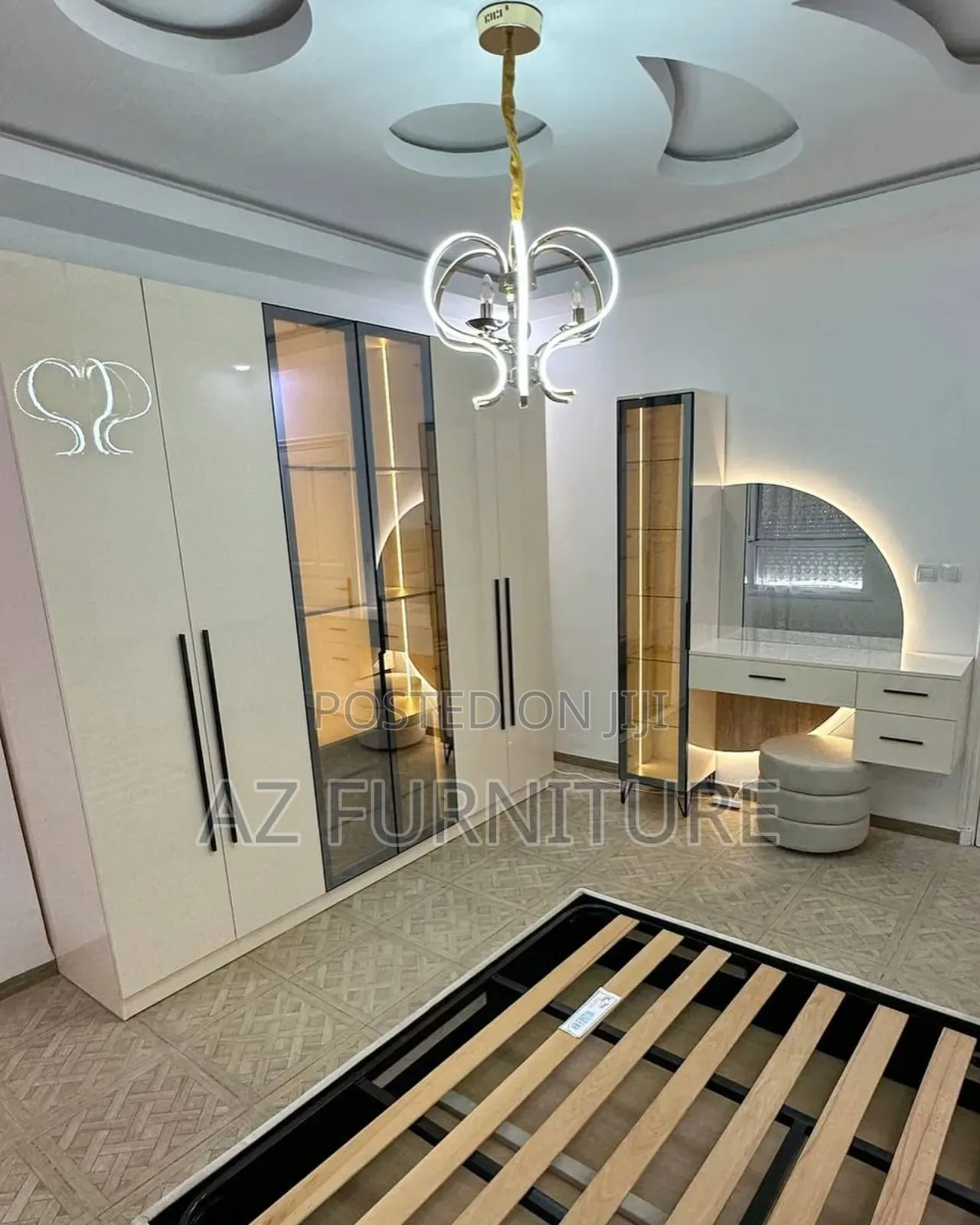 Modern Wardrobe and Dressing Mirror Shelf