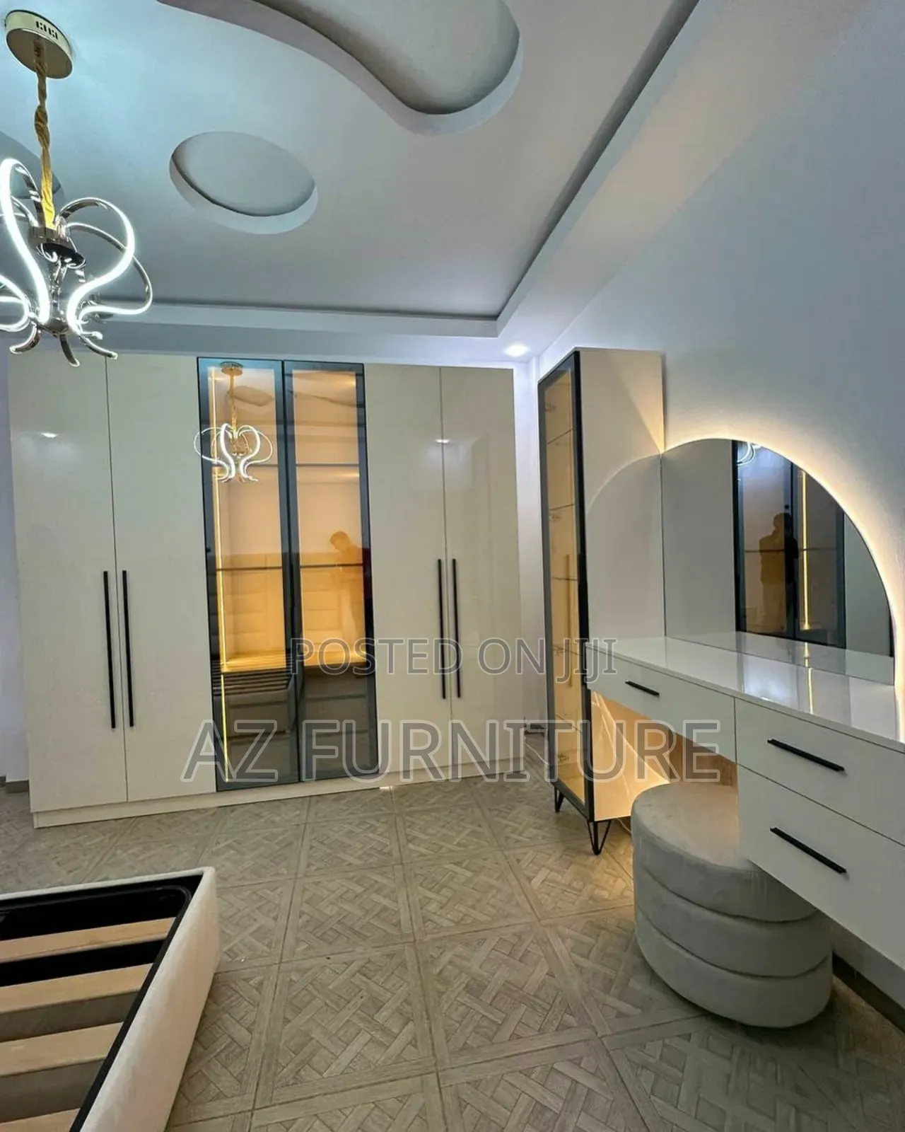 Modern Wardrobe and Dressing Mirror Shelf