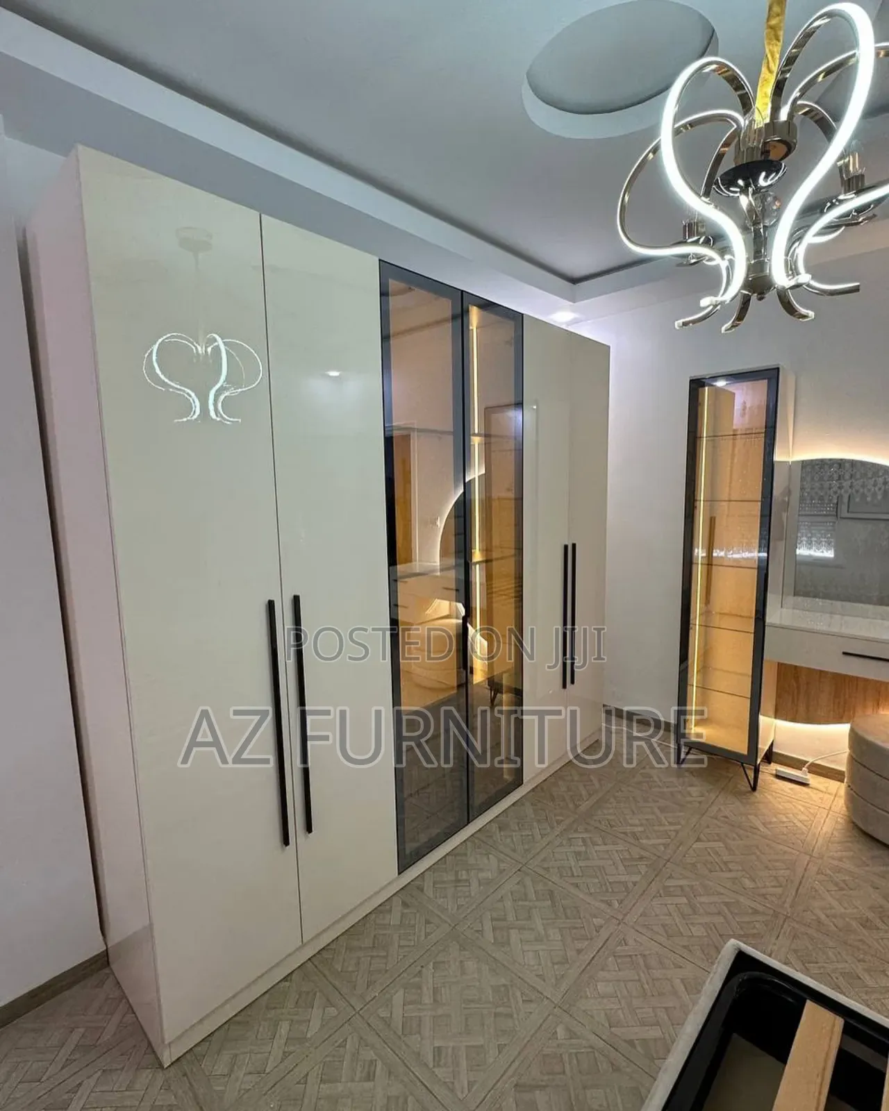 Modern Wardrobe and Dressing Mirror Shelf