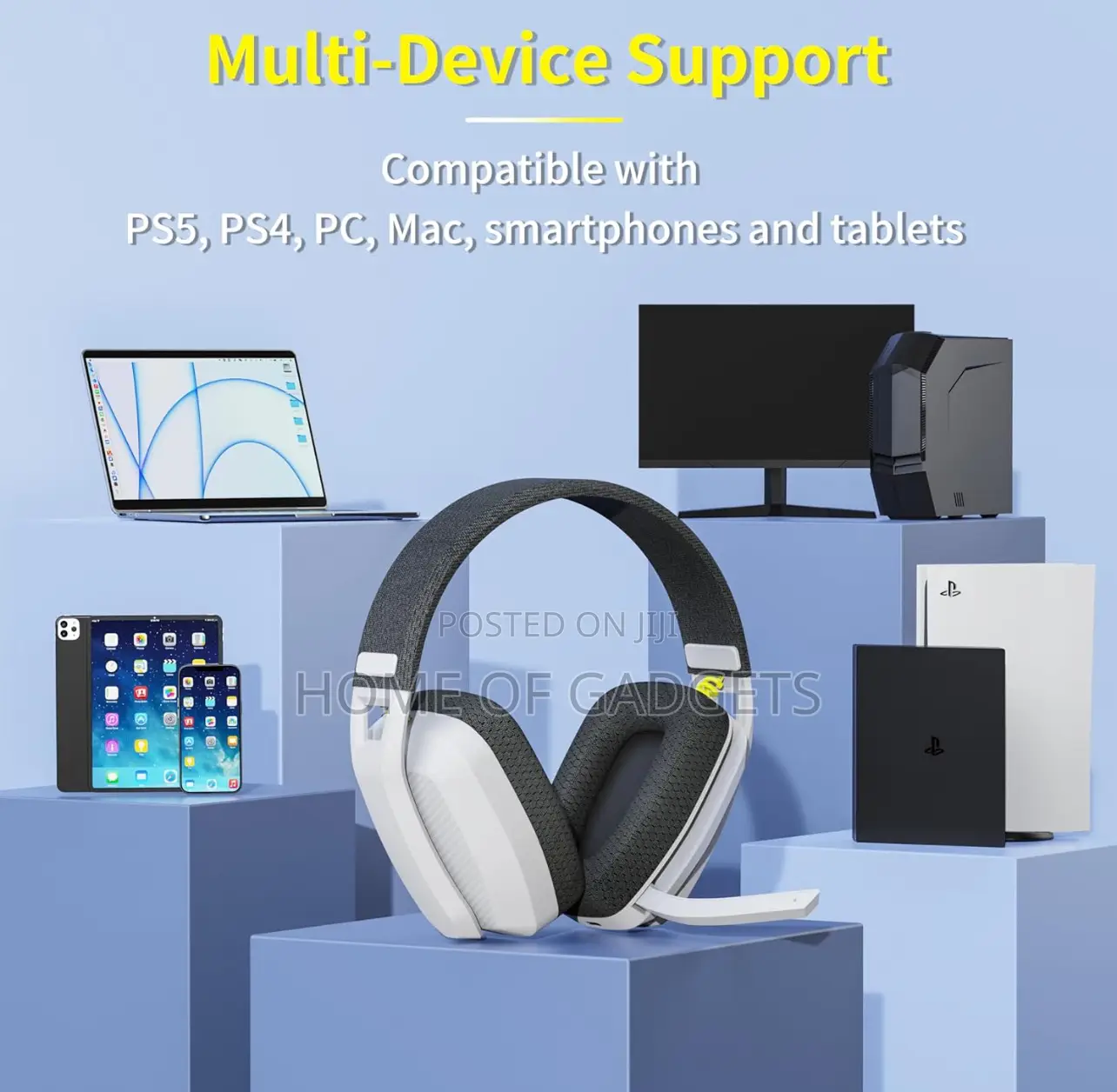 Noise Cancellation Headset With Retractable Mic