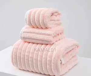 3in1 Absorbent Microfiber Velvet Coral Fleece Towel