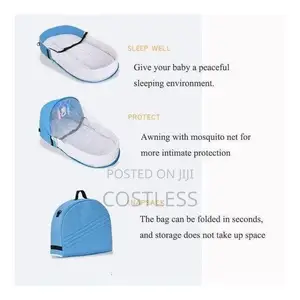 Multi-Function Foldable Baby Crib With Bag.