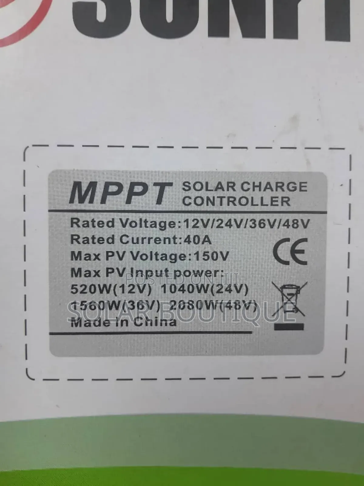 40a 12/24/36/48v Sunfit MPPT Charge Controller