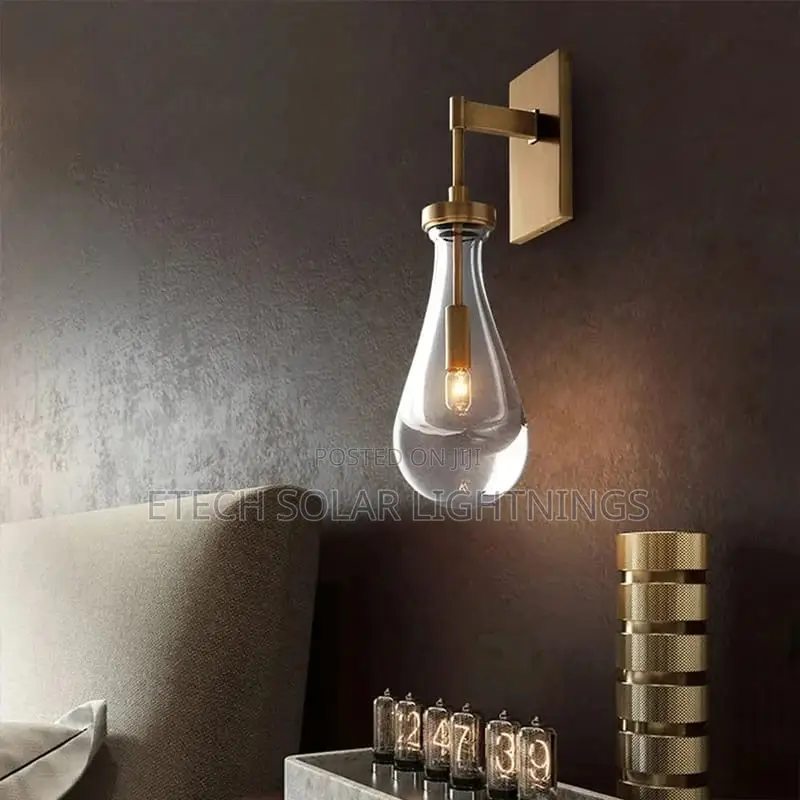 Modern Copper E14 Glass Home Decor Wall Light