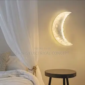 Sandyha Led Modern Wall Lamp Moon Background Light Decorativ