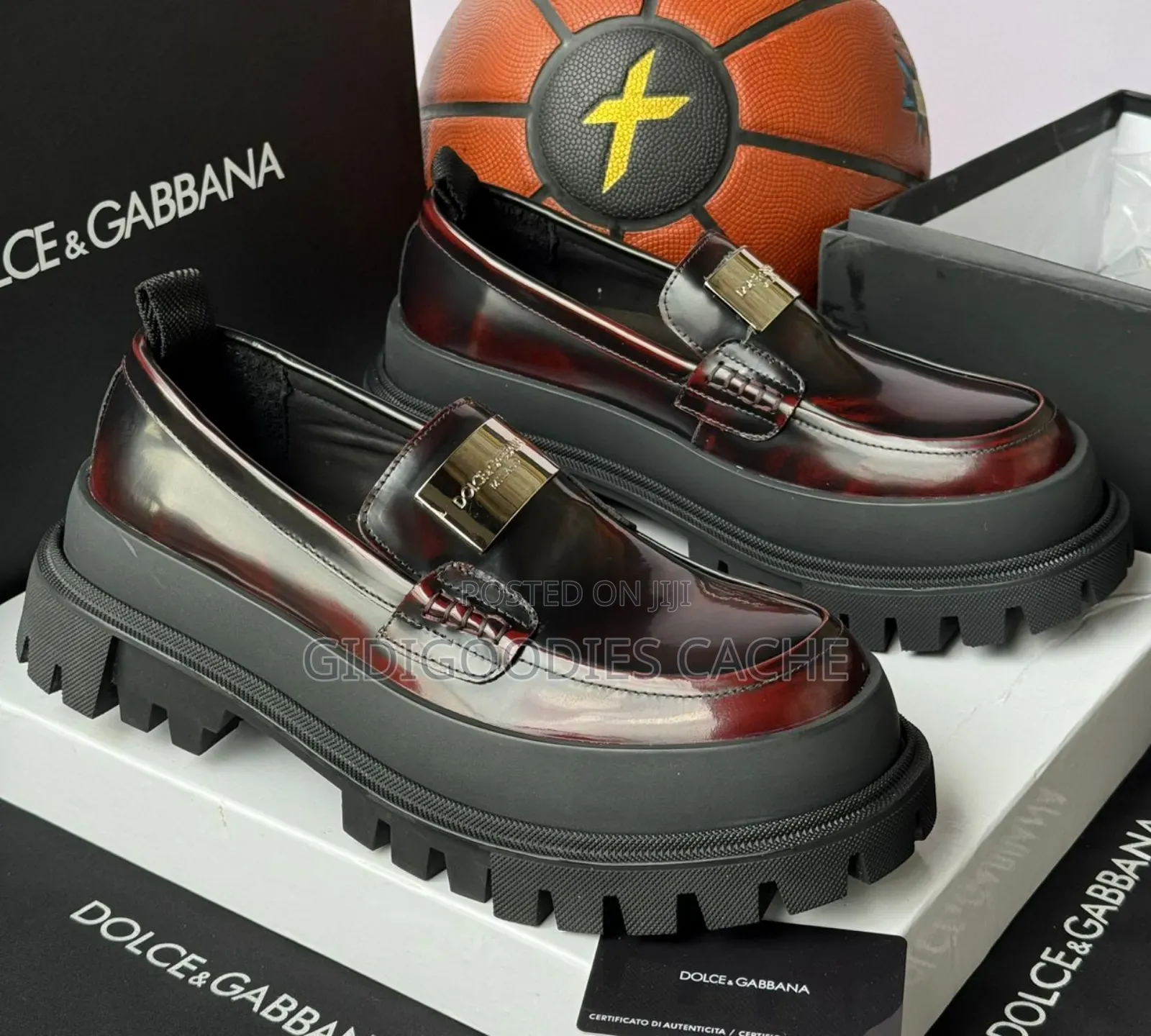 Dg Wine/Black Chunky Loafers