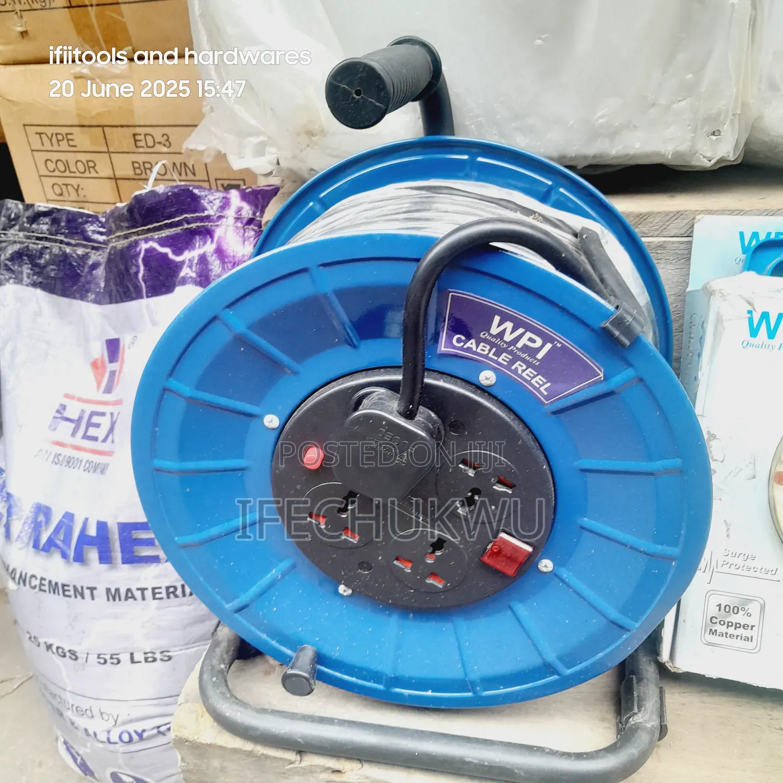 Wpi Heavy-Duty Extension Cable Reel