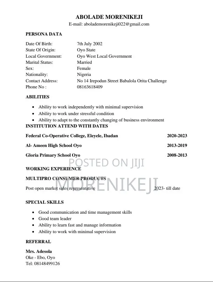 Sales Representative
