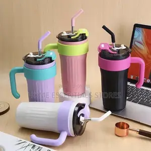Photo - Insulated Vacuum Stainless Steel Water Bottle With Straw