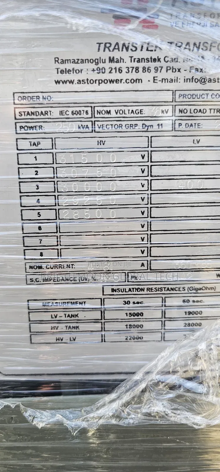 250kva 30kv Transformer