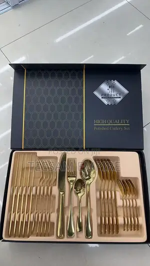 24pcs Gold Cutlery Set