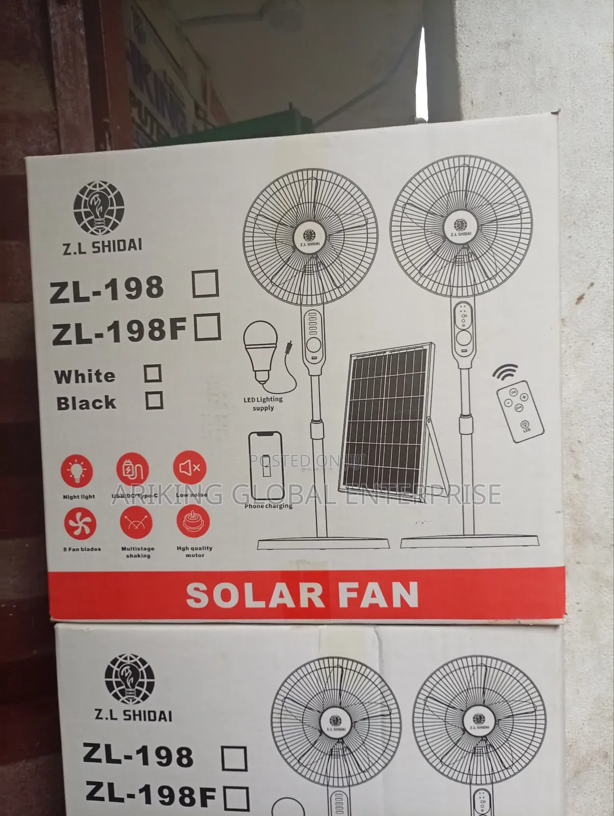 Best Quality Rechargeable Solar Fan