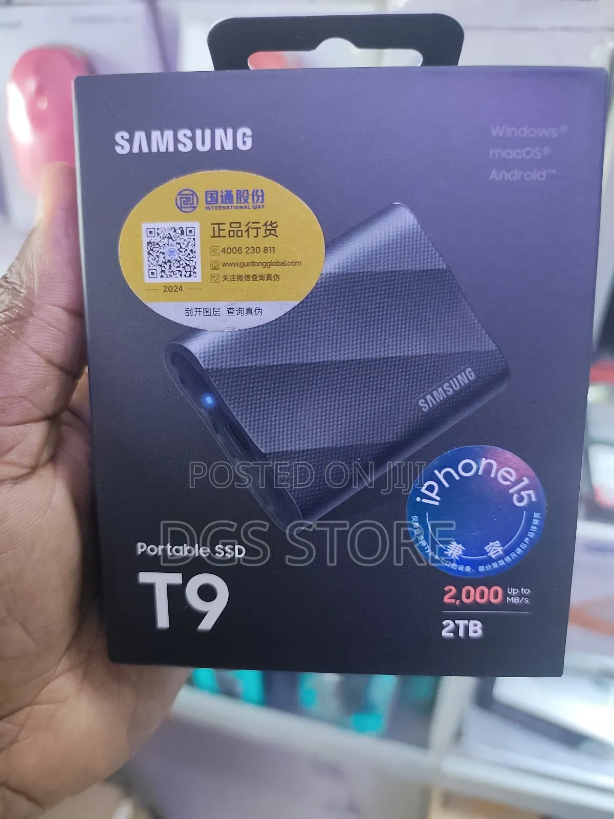 Samsung SSD T9 Portable 2tb for iPhone 15 and iPhone 16