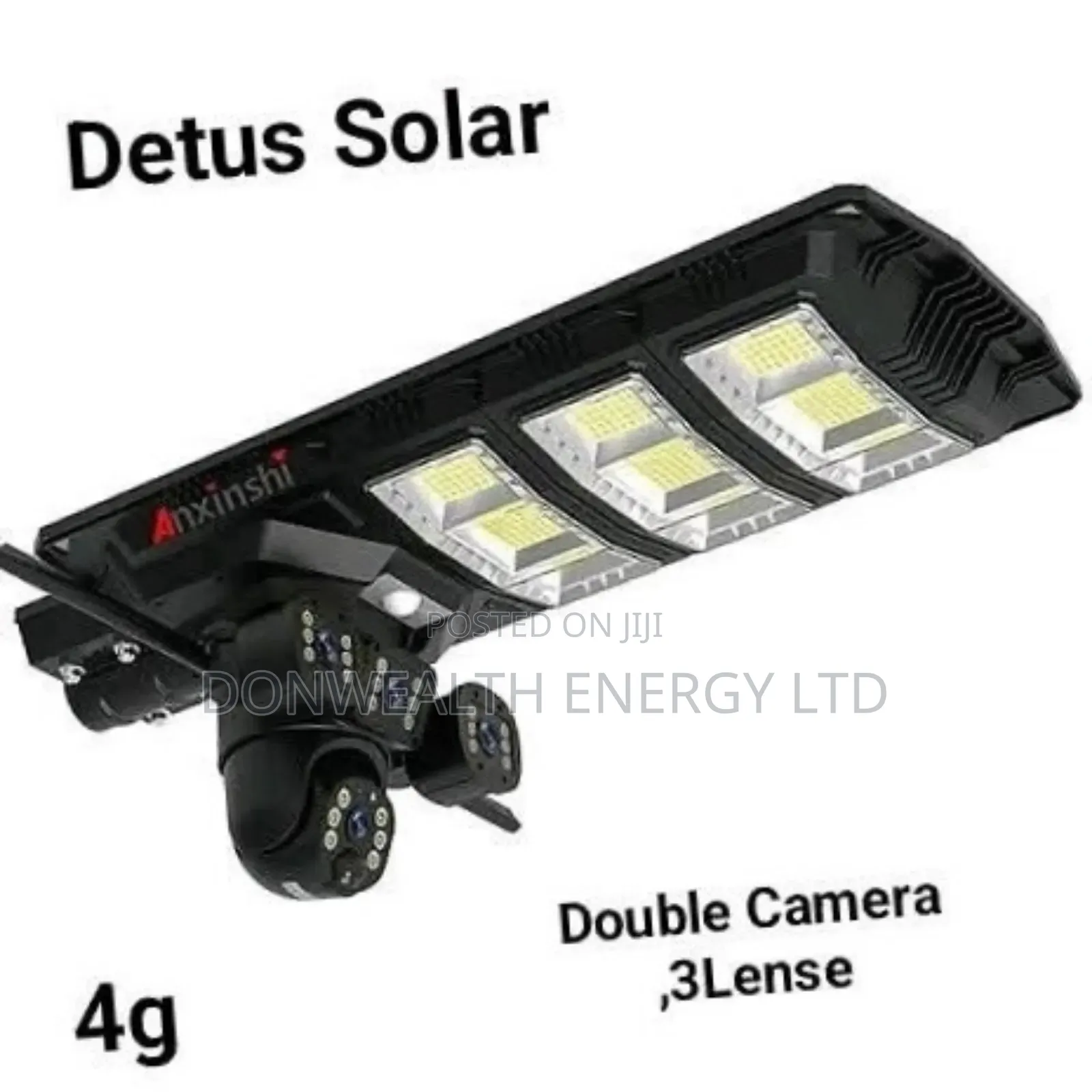 Double Camera 3lens Solar CCTV Camera Light