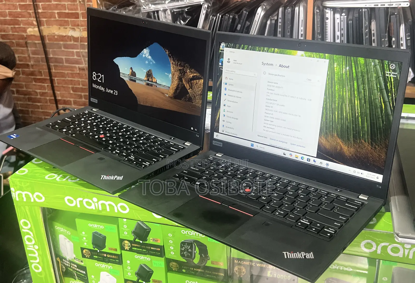 Laptop Lenovo ThinkPad T14 G2 32GB Intel Core i7 SSD 512GB