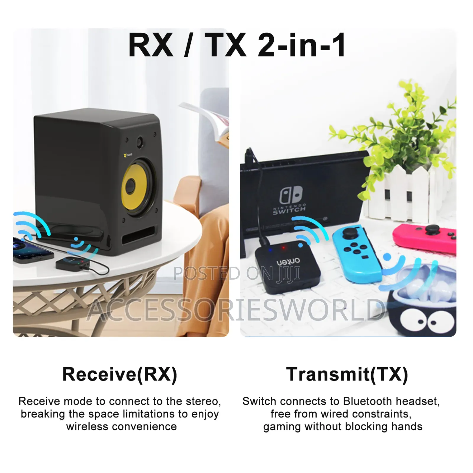 2 in 1 Wireless Bluetooth Audio Receiver Transmitter