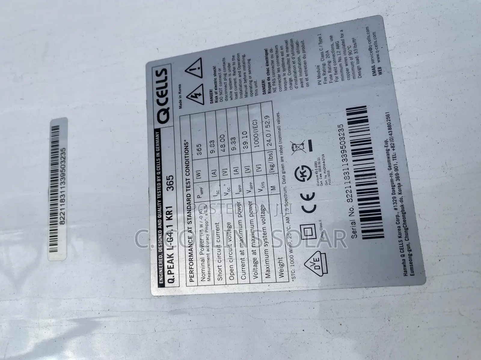 365w Qcell Solar Panels