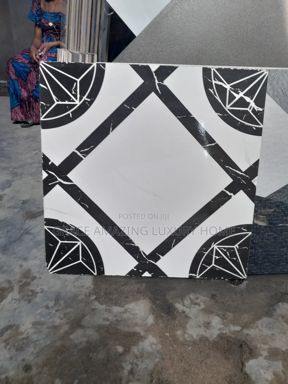 White Cararra Floor Tiles