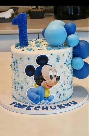 Birthday Cake for Boy, Girl With Cartoon Pictures
