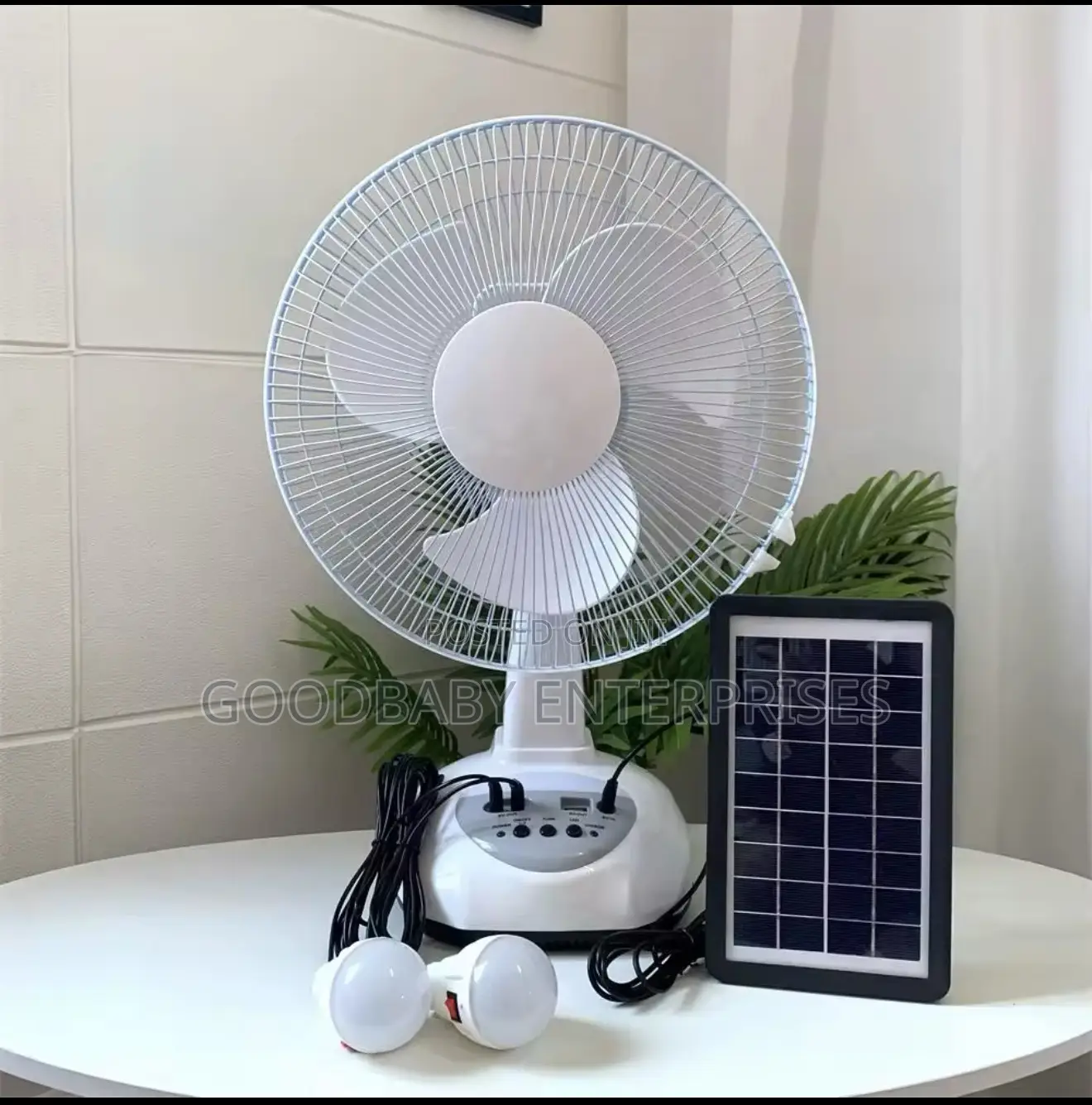 Solar Ac/Dc Rechargeable Table Fan