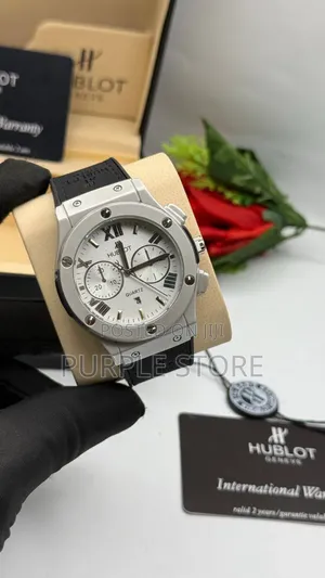 Photo - Hublot Leather-Watch-Black-Leather-for-Men