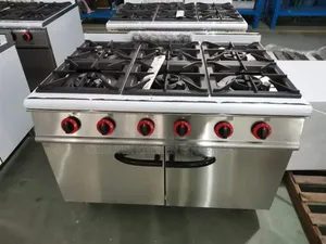 Industrial Gas Cooker With Oven 6 Burners