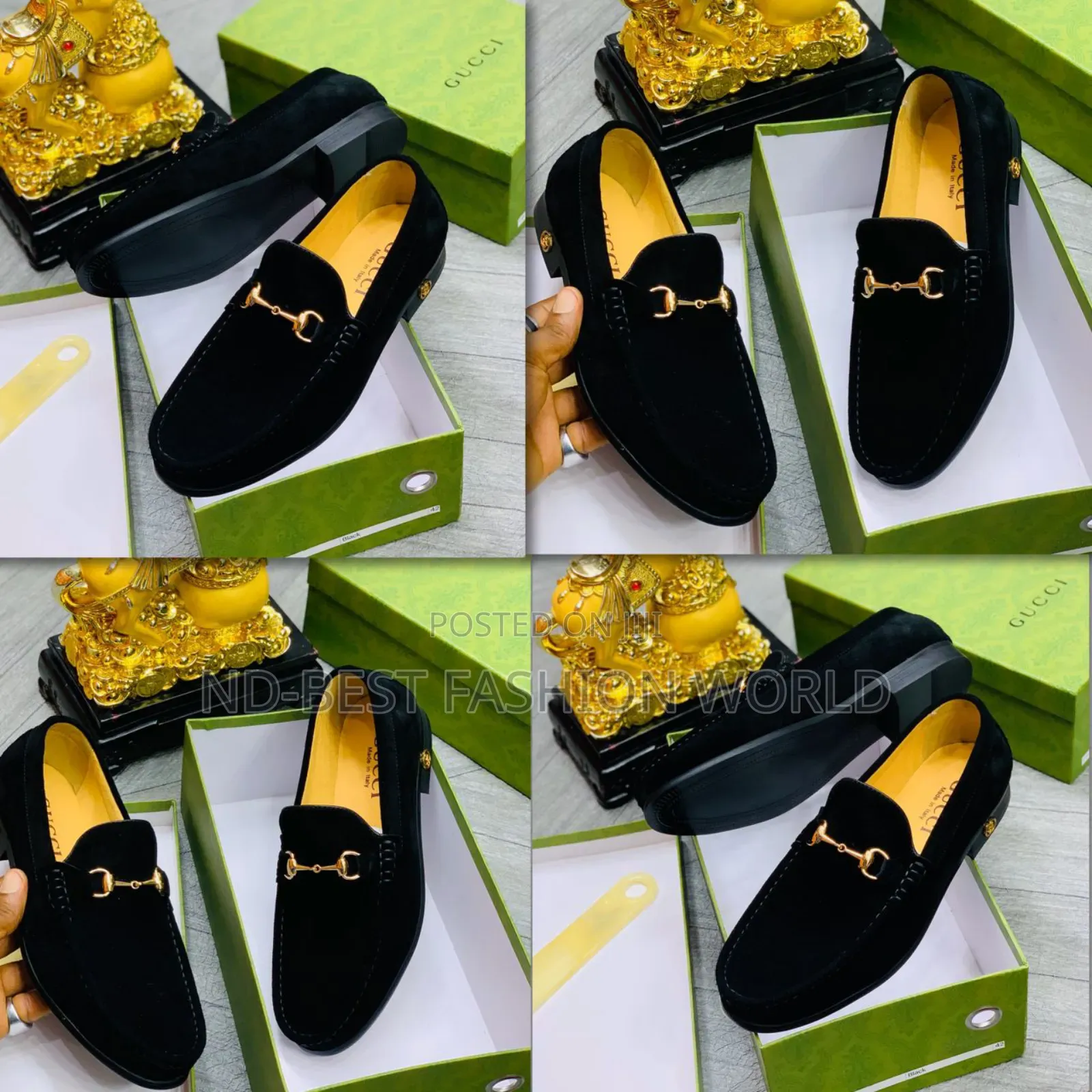Black Suade Gucci Shoes