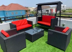 Sofa Rattan Set With Rattan Swing