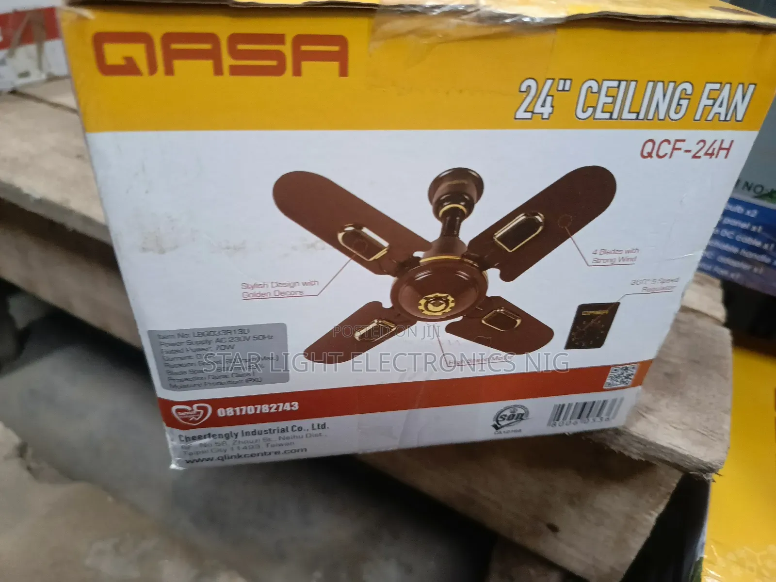24 Inches 4 Blades Ceiling Fan