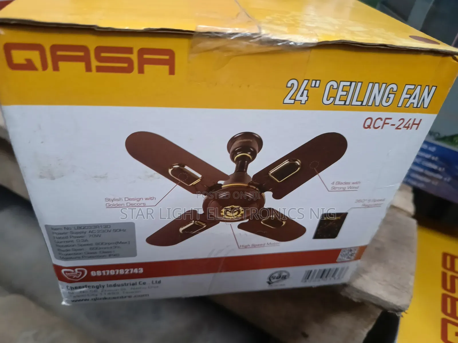 24 Inches 4 Blades Ceiling Fan