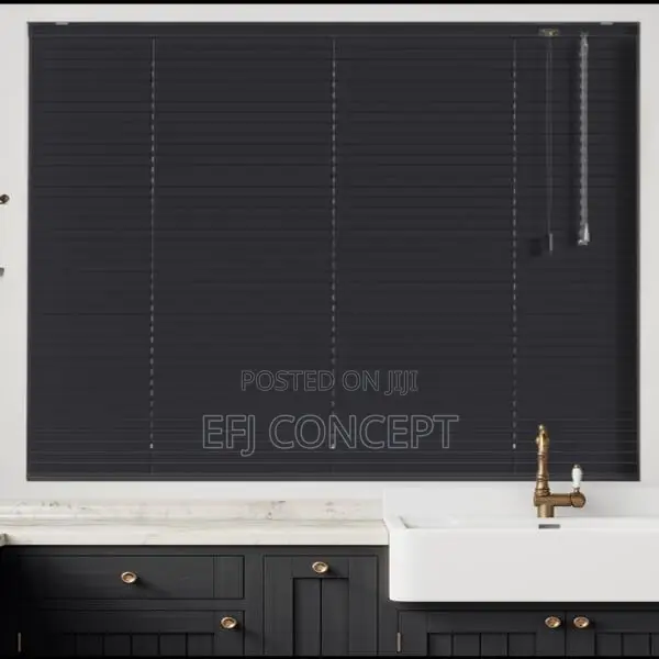Buff Black 50mm Venetian Window Blind