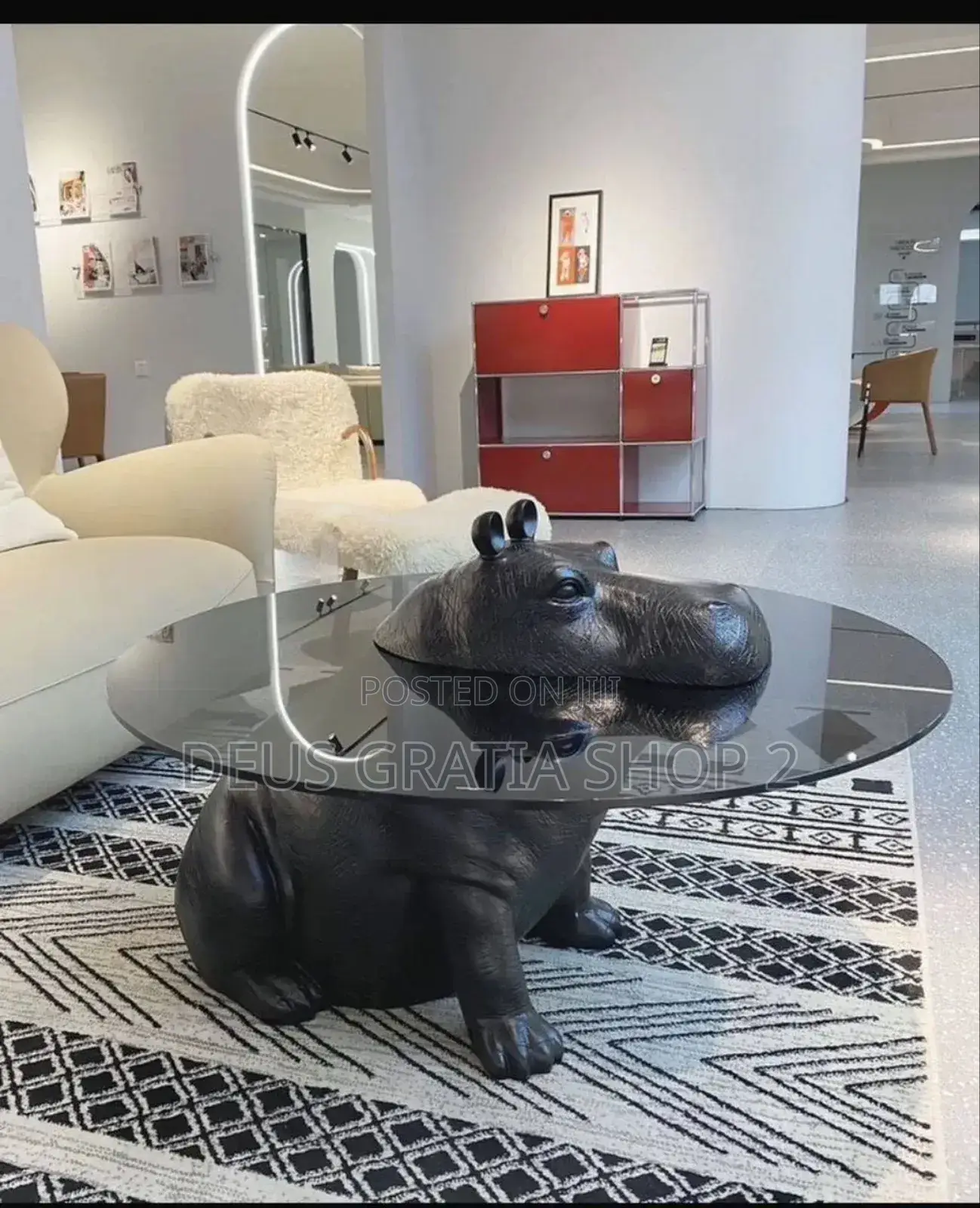 Gorilla Coffee Table With Glass Top