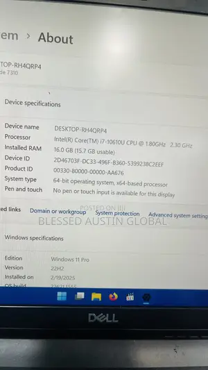 Laptop Dell 16GB Intel Core I7 SSD 256GB