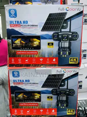 V380 4g Solar Triple Lens Camera