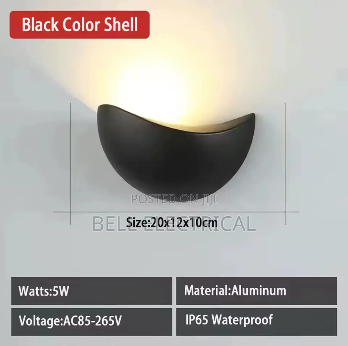 Black Led Wall Lamp Modern Minimalist Style