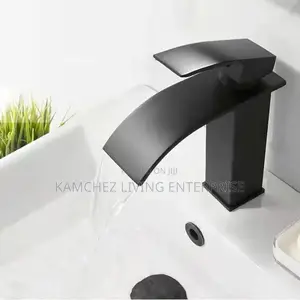 Black Waterfall Basin Mixer Tap – Hot Cold Control