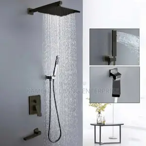 Black Conduit Shower Kit – 3-Way Valve Set