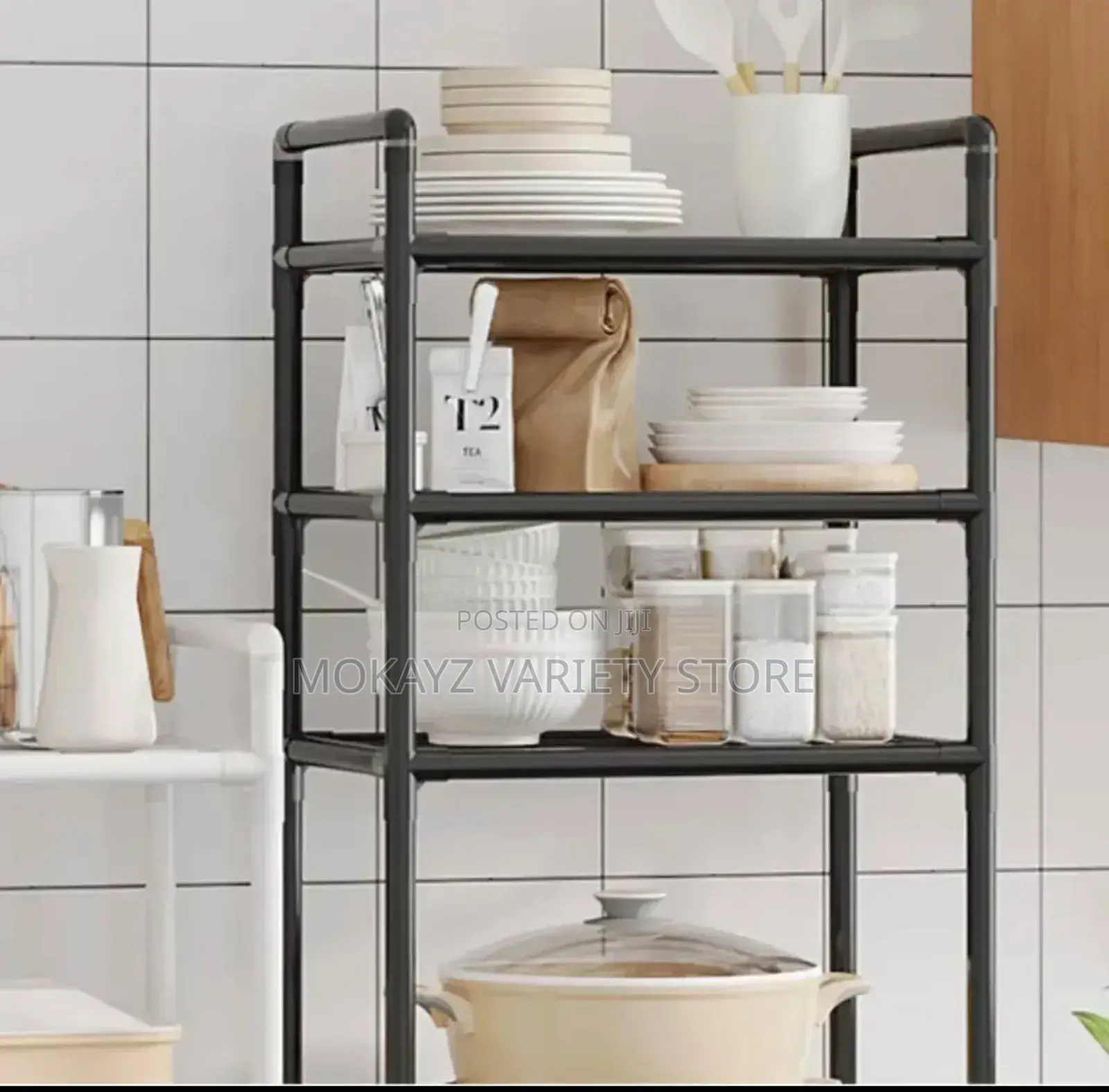Floor Standing Movable 5-Layers Household Storage Rack