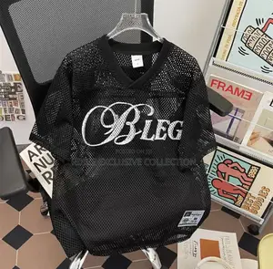 Photo - Bleg Black Mesh Oversized Jersey Top