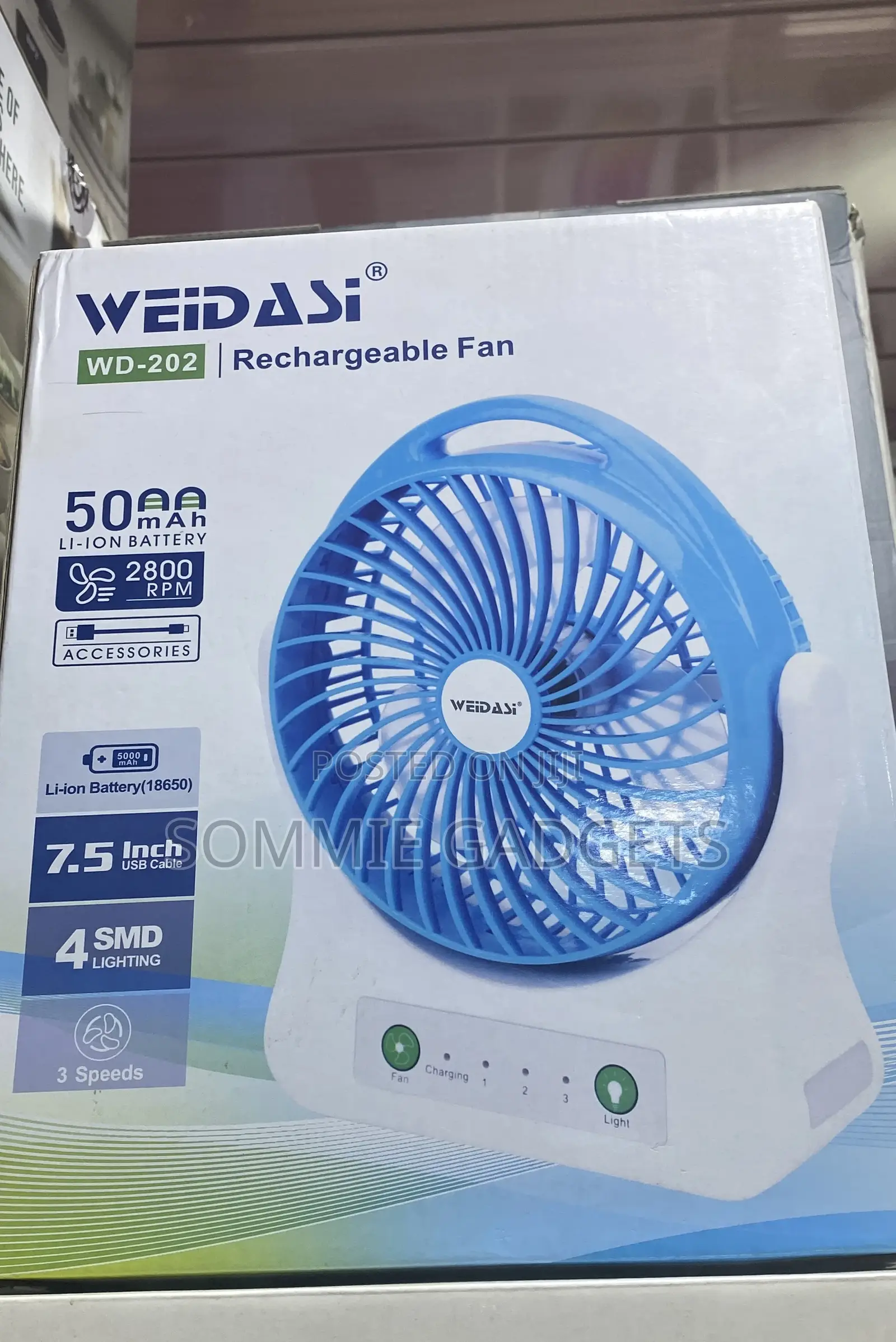 Desktop Rechargeable Fan (Wd-202)
