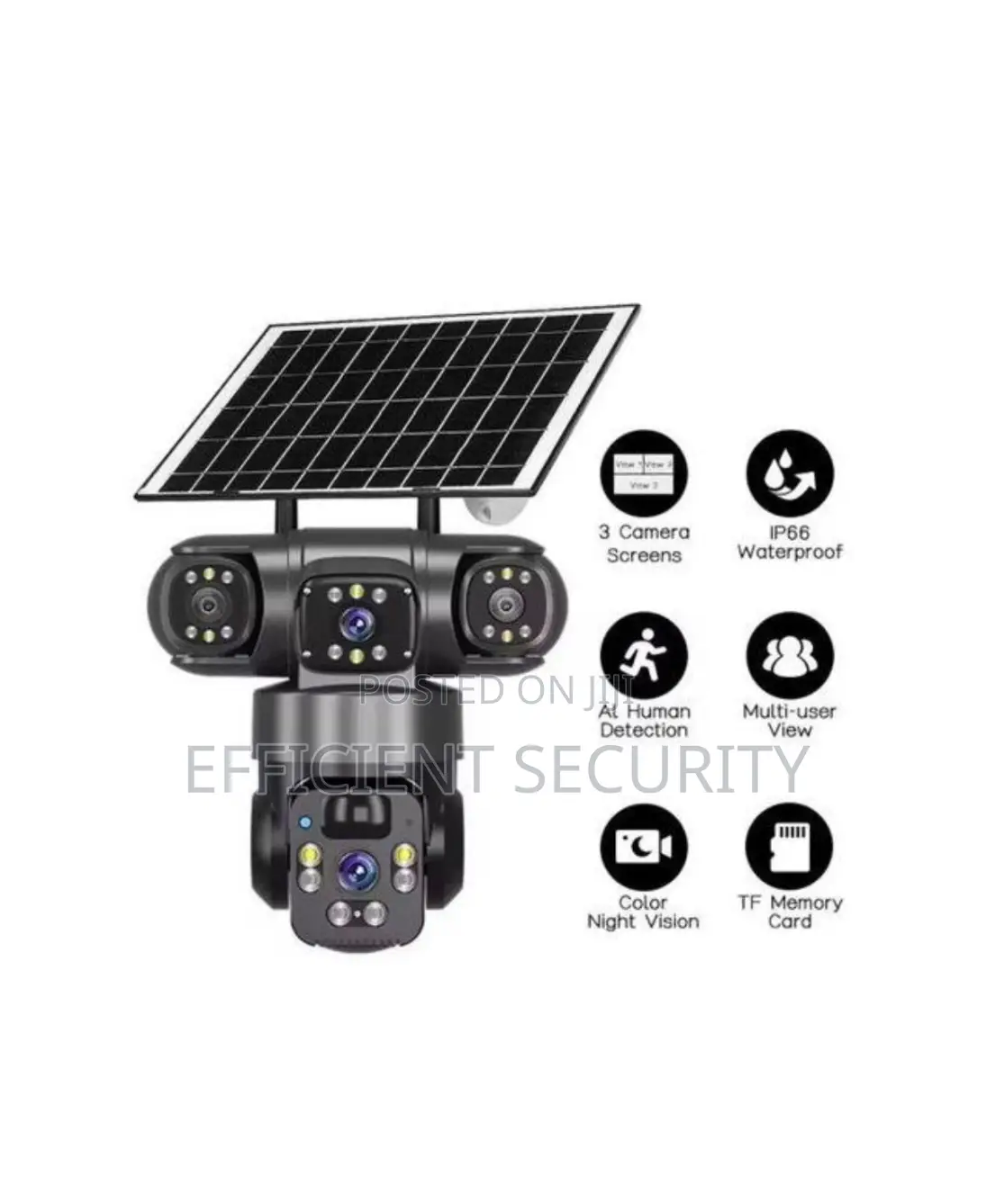 V380 8mp Triple Lens PTZ Solar Camera