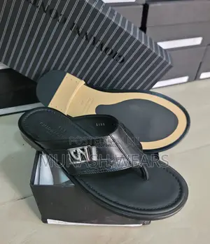 Italian Gianperionicola Leather Slipers for Men Jl