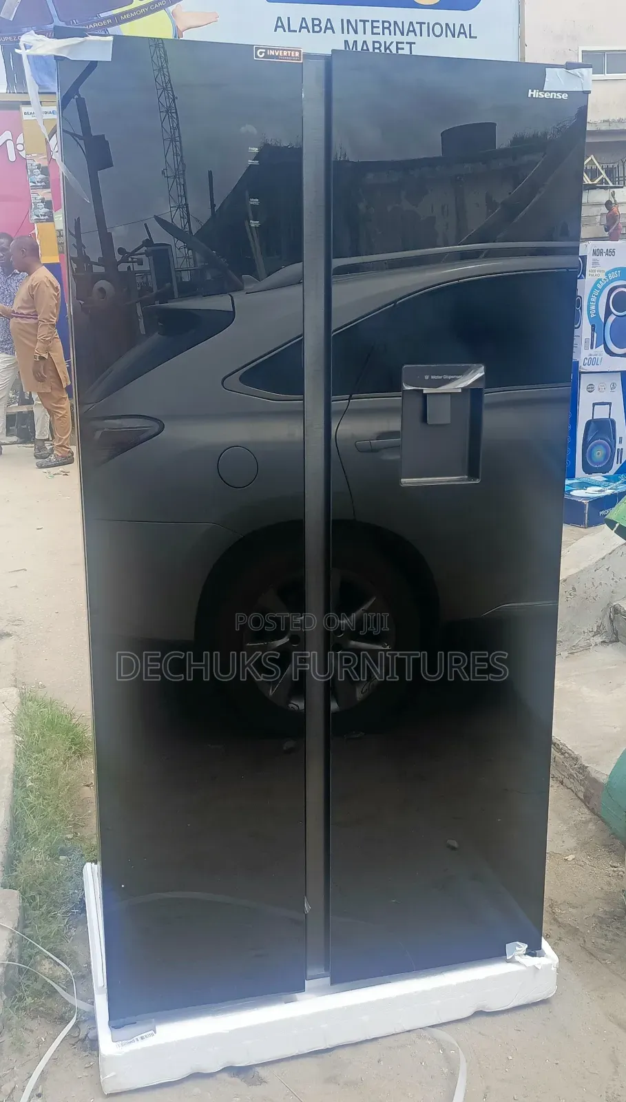 >>Hisense Inverter Side by Side Fridge With Water Dispenser<