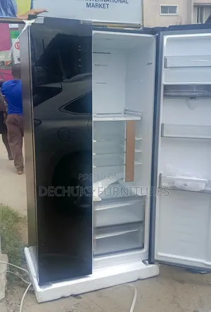 >>Hisense Inverter Side by Side Fridge With Water Dispenser<