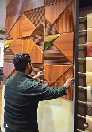 3d Wallpanel Woodgrain Color and Mirror