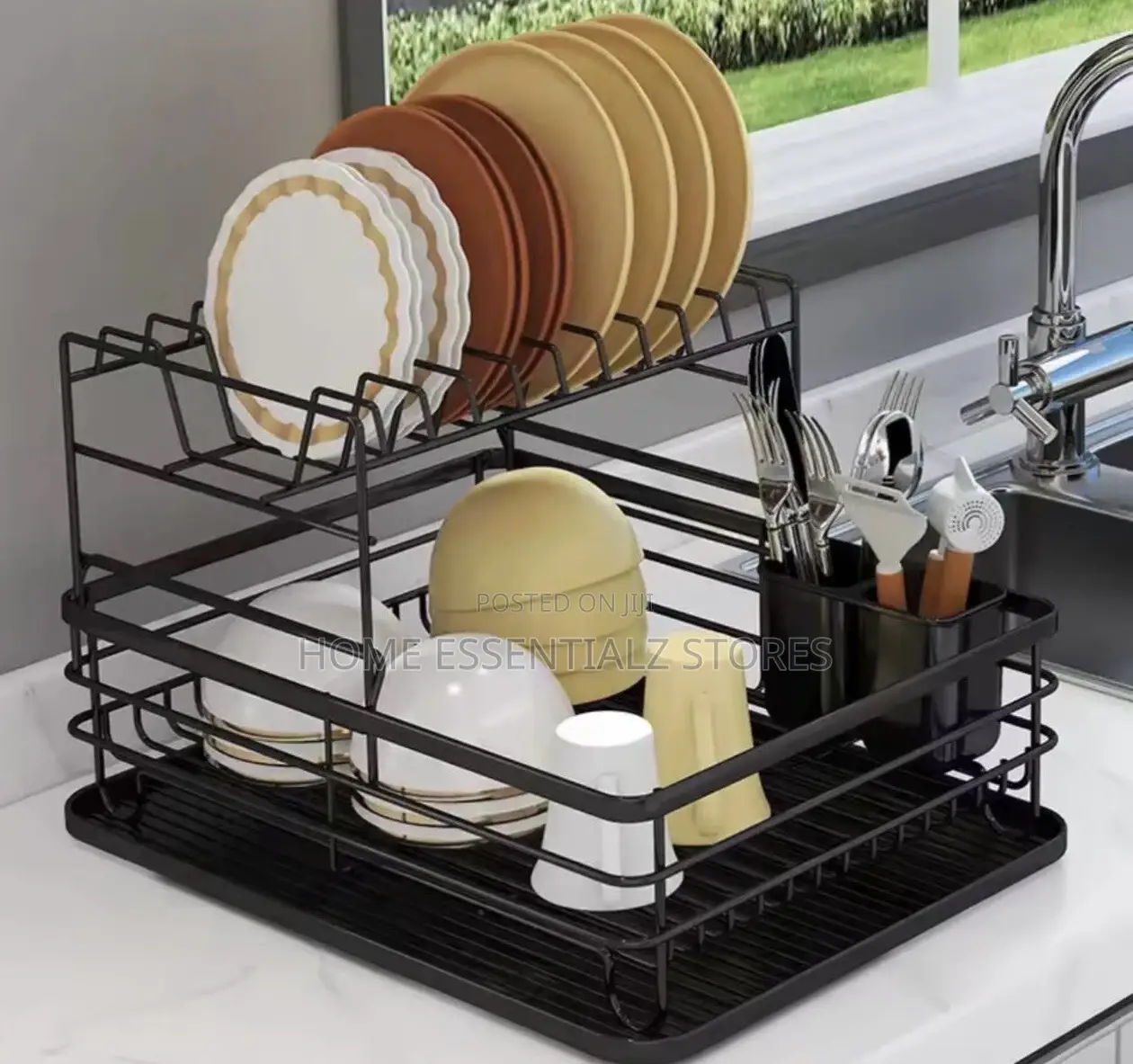 Kitchen Dish Rack - Cutlery Plates Rack