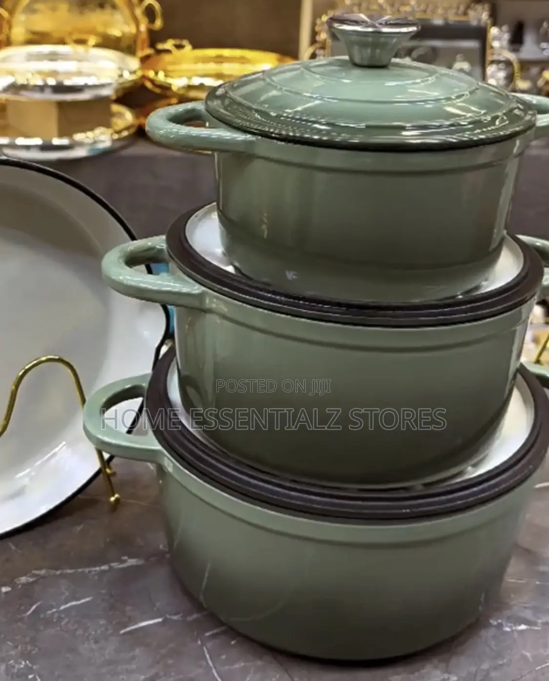 S. Jade Pure Cast Iron Pots Set